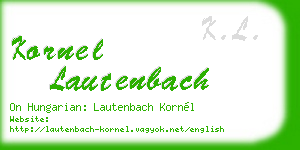 kornel lautenbach business card