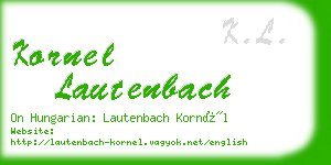 kornel lautenbach business card